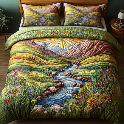 Wild Meadows 3-Piece Quilted Bedding Set NCU0DK6142