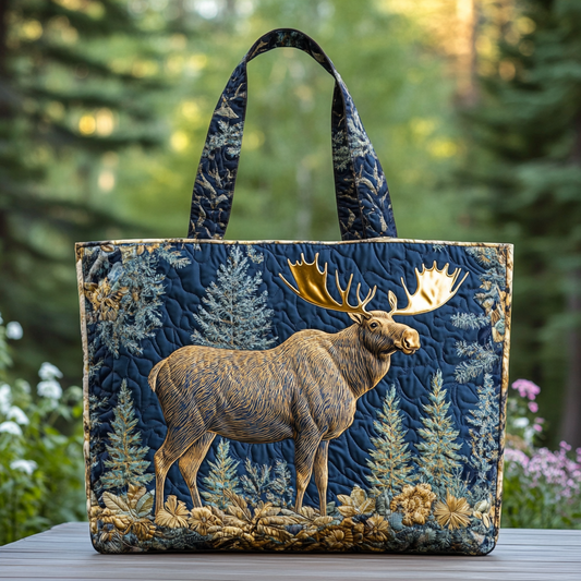 Wild Moose Quilted Tote Bag NCU0DK9789