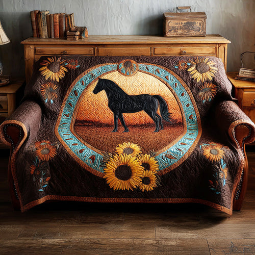 Wild Mustang Quilted Sofa Cover NCU0TD1403