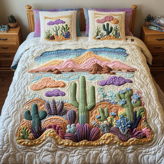 Wild Nature 3-Piece Quilted Bedding Set NCU0NT2059