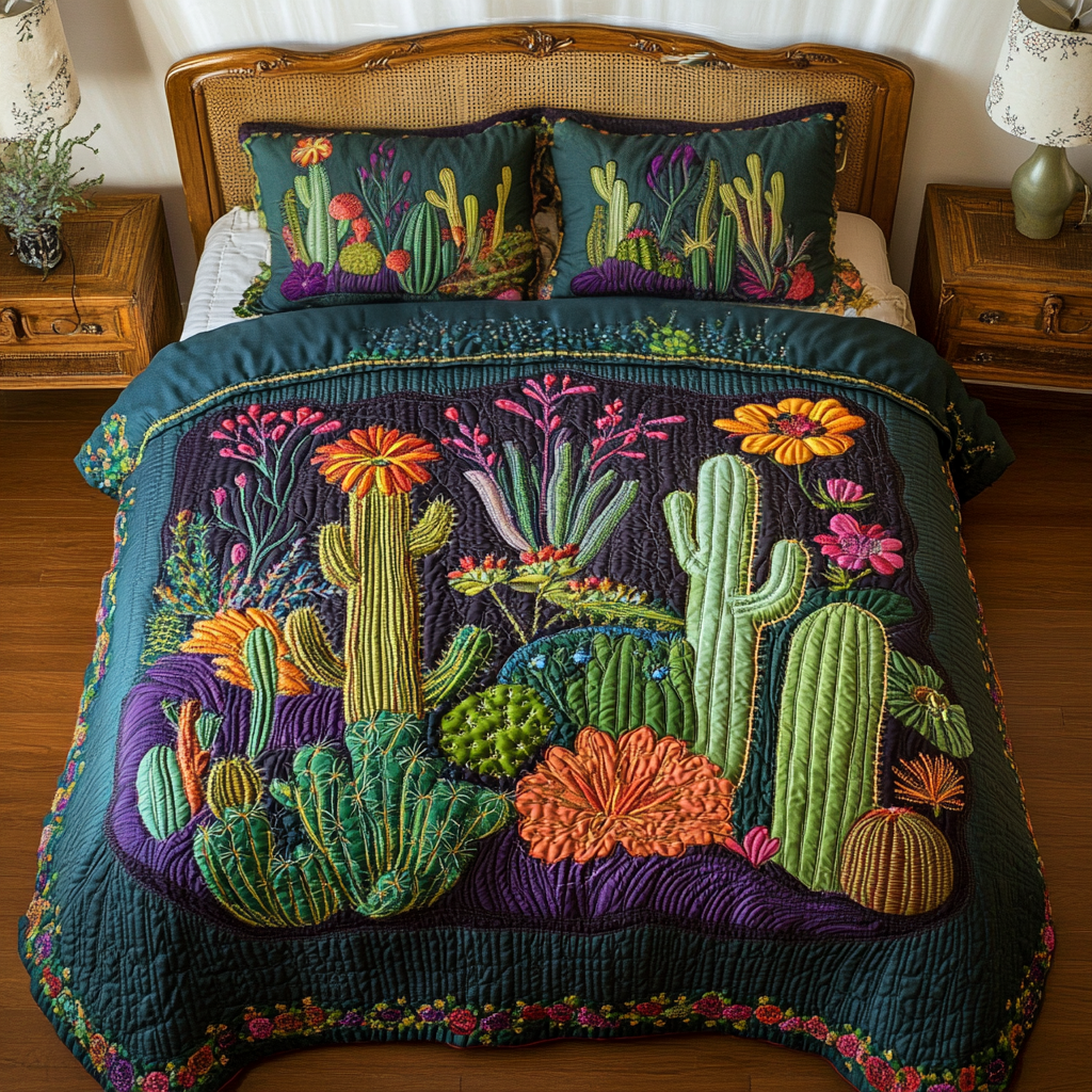 Wild Oasis 3-Piece Quilted Bedding Set NCU0VH673