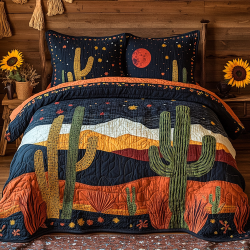 Wild Oasis 3-Piece Quilted Bedding Set NCU0VL1702