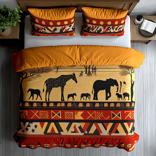 Wild Pattern 3-Piece Quilted Bedding Set NCU0DK7756