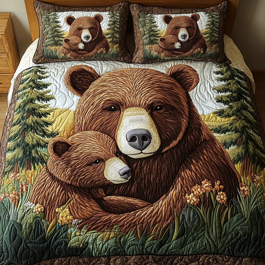 Wild Paws 3-Piece Quilted Bedding Set NCU0VH1769