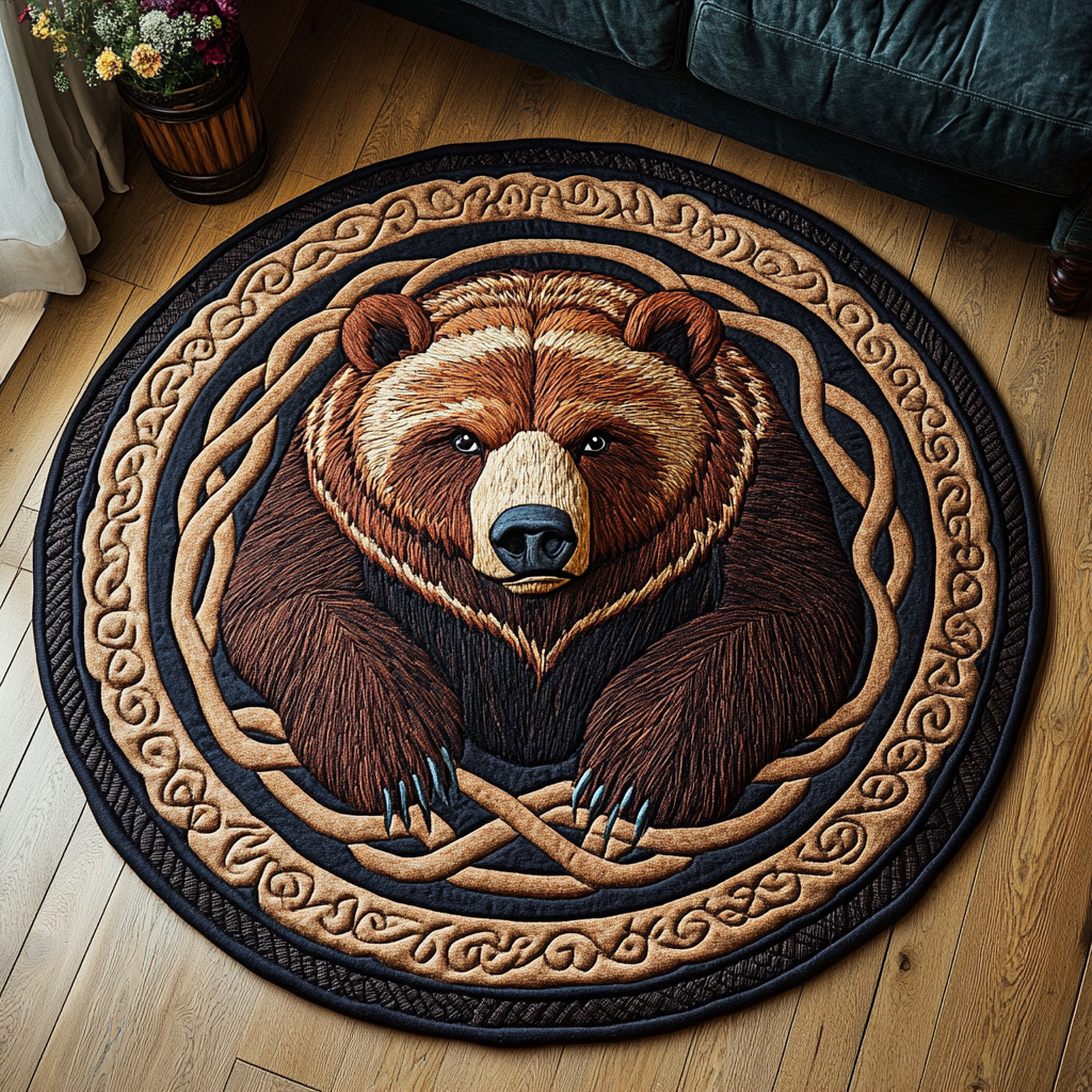 Wild Paws Quilted Round Mat NCU0DK4906