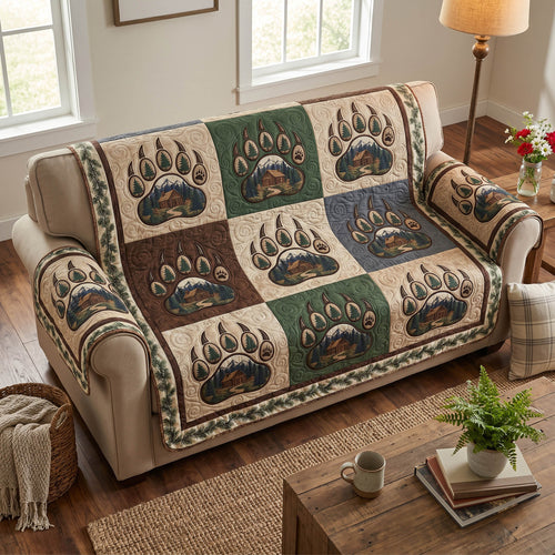 Wild Paws Quilted Sofa Cover NCU0TD2799