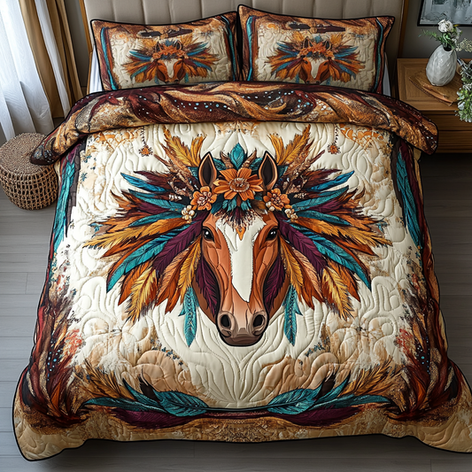 Wild Plains Grace 3-Piece Quilted Bedding Set NCU0DK3234