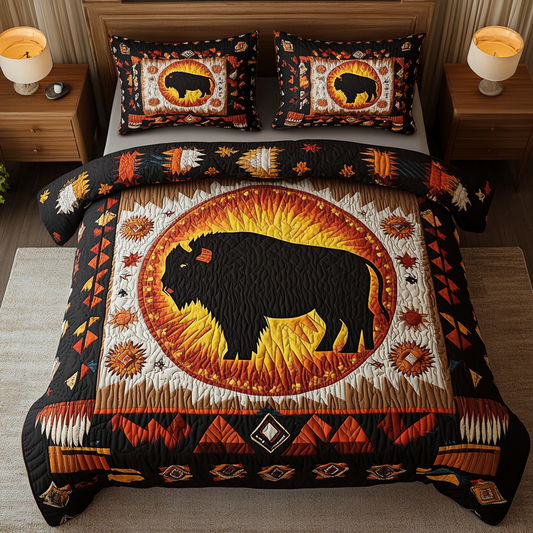 Wild Plains Legacy 3-Piece Quilted Bedding Set NCU0DK3217