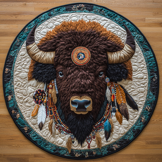 Wild Plains Quilted Round Mat NCU0VH3731