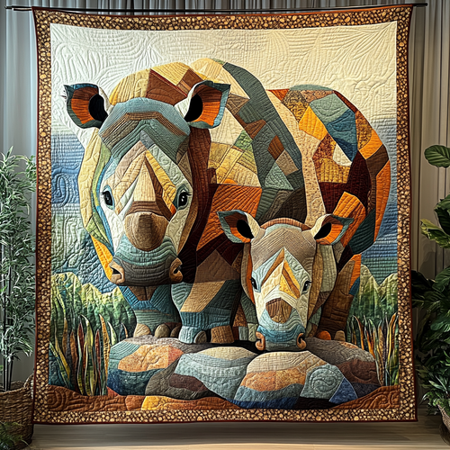 Wild Plains Rhino Quilted Blanket NCU0DK1898