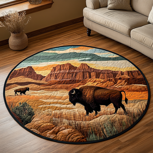 Wild Prairie Quilted Round Mat NCU0VH4503