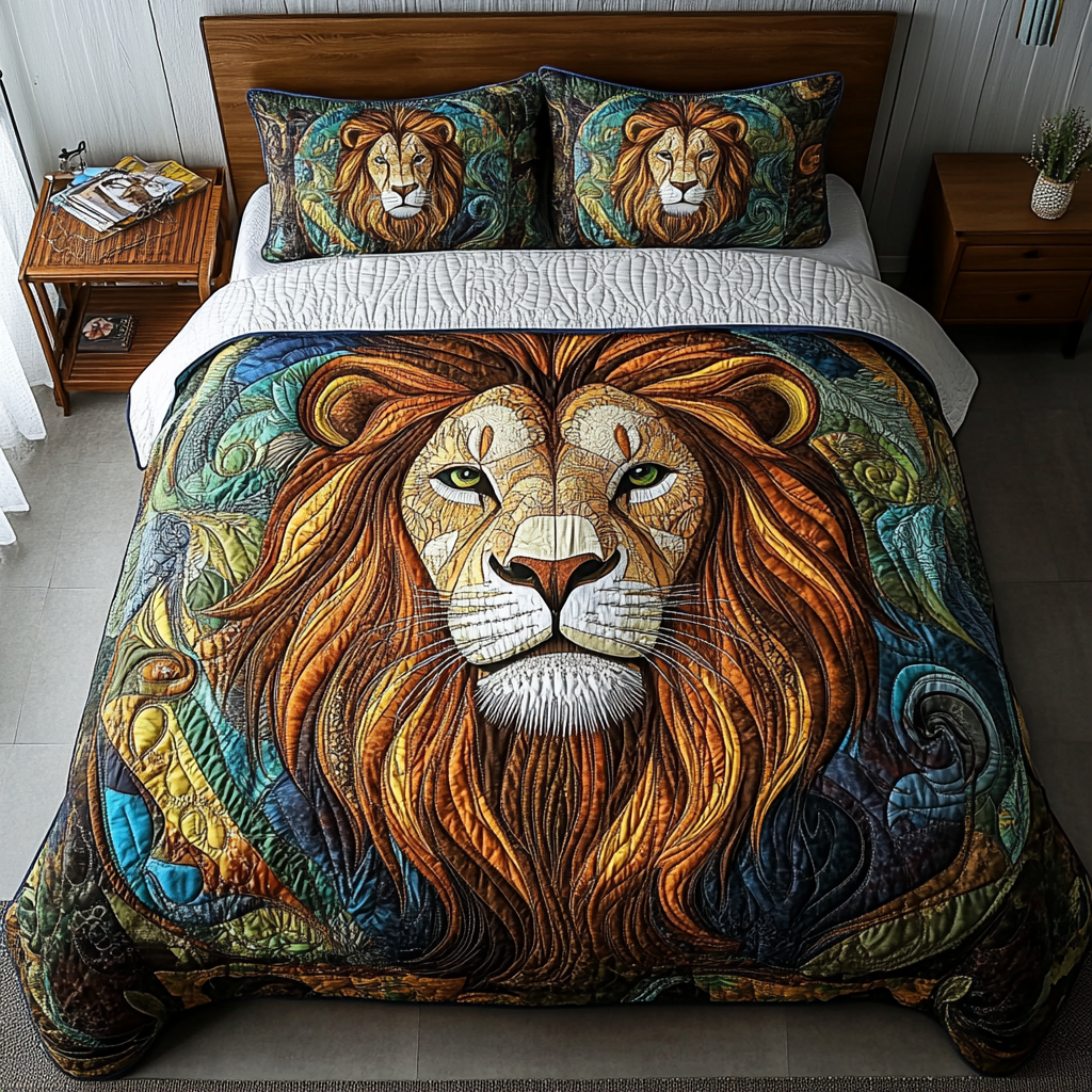 Wild Pride 3-Piece Quilted Bedding Set NCU0DK5438