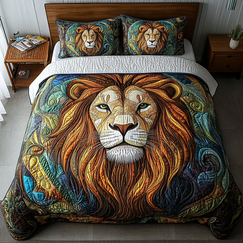 Wild Pride 3-Piece Quilted Bedding Set NCU0DK5438