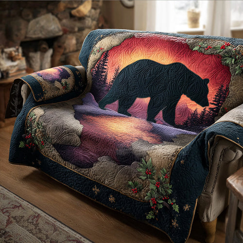 Wild Ridge Bear Quilted Sofa Cover NCU0TD1617