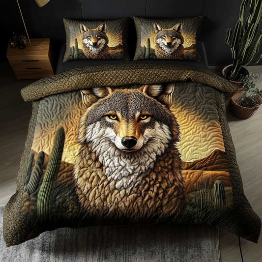 Wild Runner 3-Piece Quilted Bedding Set NCU0DK6588