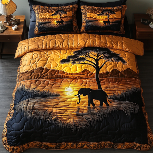 Wild Safari 3-Piece Quilted Bedding Set NCU0DK7760