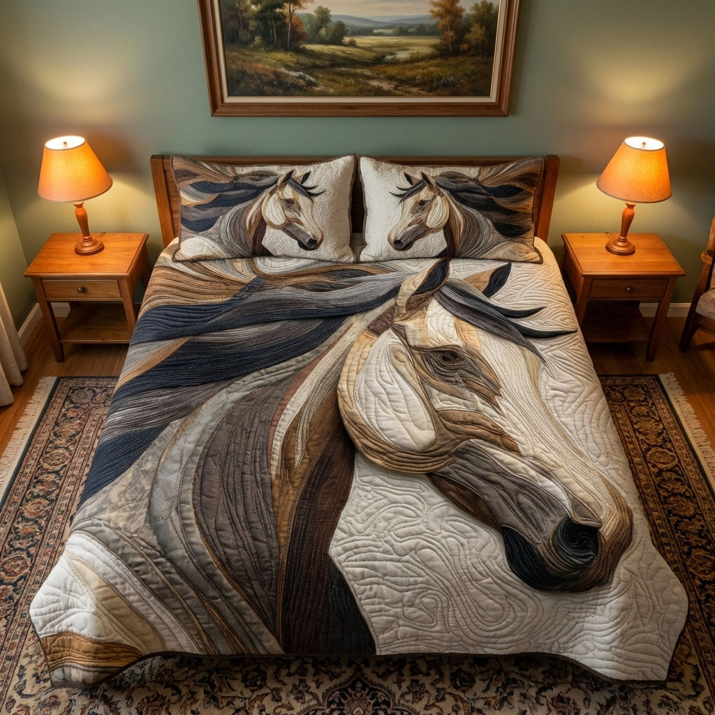 Wild Spirit 3-Piece Quilted Bedding Set NCU0DK12271