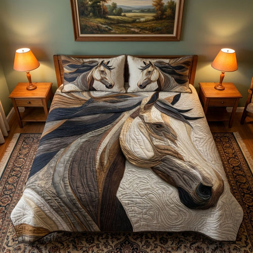 Wild Spirit 3-Piece Quilted Bedding Set NCU0DK12271