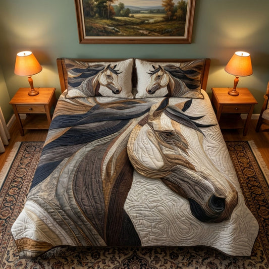 Wild Spirit 3-Piece Quilted Bedding Set NCU0DK12271
