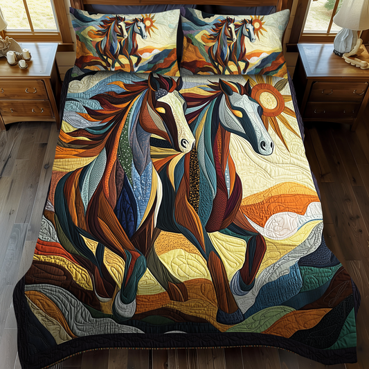 Wild Spirit 3-Piece Quilted Bedding Set NCU0DK1918