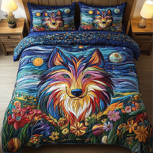 Wild Spirit 3-Piece Quilted Bedding Set NCU0DK4154