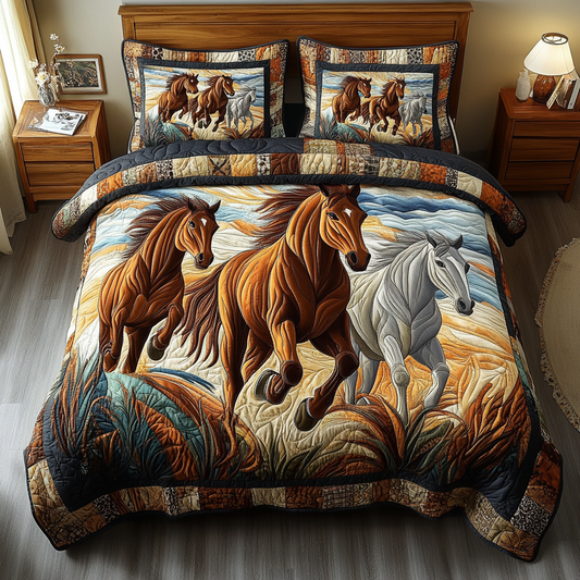 Wild Spirit 3-Piece Quilted Bedding Set NCU0DK5225