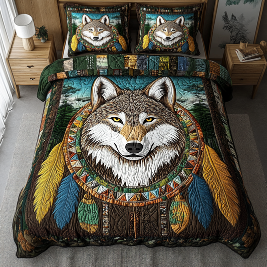 Wild Spirit 3-Piece Quilted Bedding Set NCU0DK5416