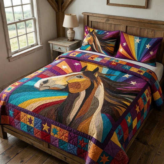 Wild Spirit 3-Piece Quilted Bedding Set NCU0NT12526