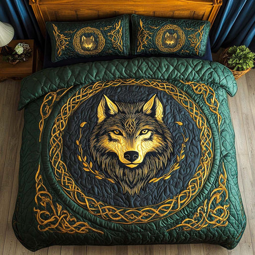Wild Spirit 3-Piece Quilted Bedding Set NCU0NT2405