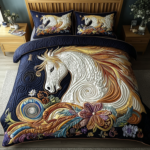 Wild Spirit 3-Piece Quilted Bedding Set NCU0VH2854