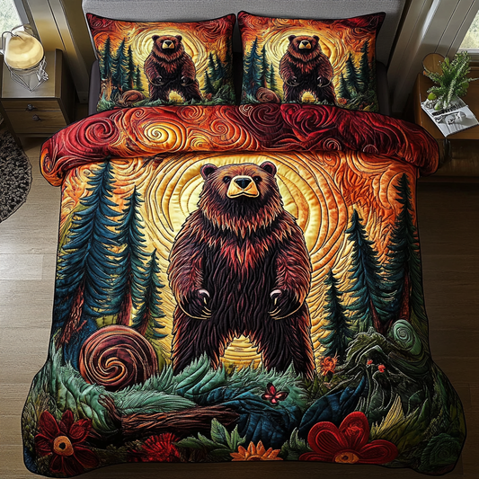 Wild Spirit 3-Piece Quilted Bedding Set NCU0VH2964