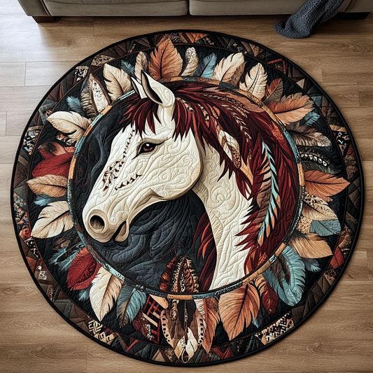 Wild Spirit Quilted Round Mat NCU0VH2867