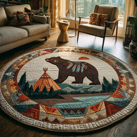 Wild Totem Quilted Round Mat NCU0TD224
