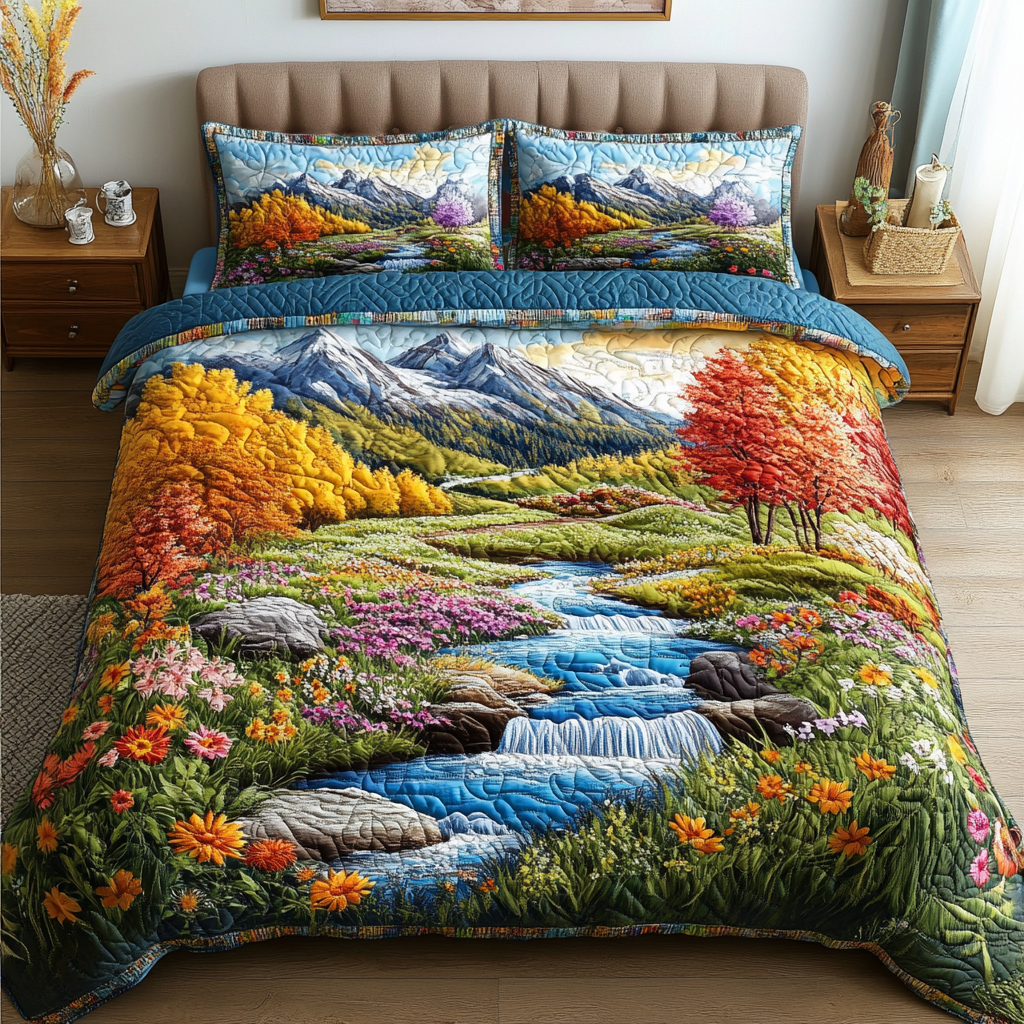 Wild View 3-Piece Quilted Bedding Set NCU0VL2505