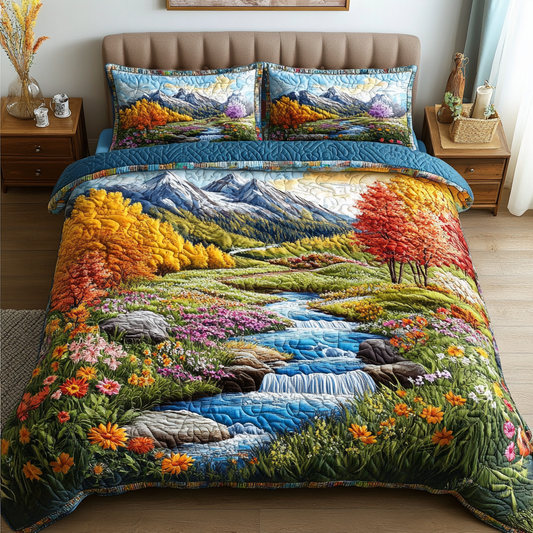 Wild View 3-Piece Quilted Bedding Set NCU0VL2505