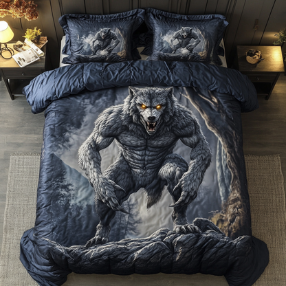 Wild Werewolf 3-Piece Quilted Bedding Set NCU0DK7925