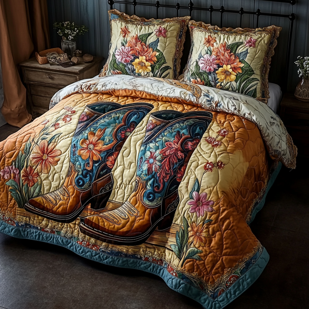 Wild West 3-Piece Quilted Bedding Set NCU0DK6832