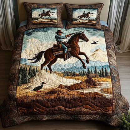 Wild West 3-Piece Quilted Bedding Set NCU0NT2493