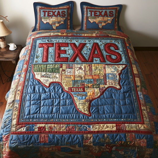 Wild West 3-Piece Quilted Bedding Set NCU0VH4447