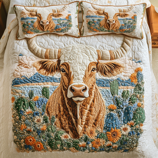 Wild West 3-Piece Quilted Bedding Set NCU0VH5190