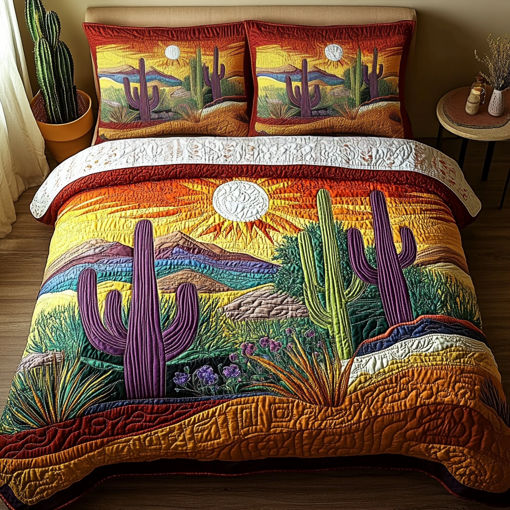 Wild West 3-Piece Quilted Bedding Set NCU0VL2625