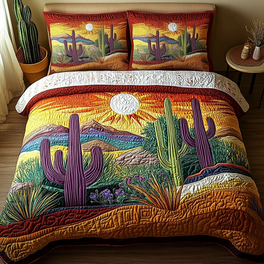 Wild West 3-Piece Quilted Bedding Set NCU0VL2625