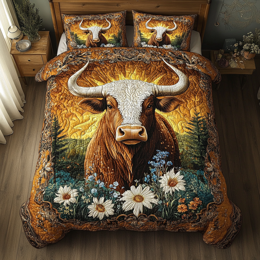 Wild West Charm 3-Piece Quilted Bedding Set NCU0DV4957