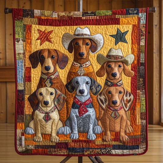 Wild West Dog Quilted Blanket NCU0PT2654