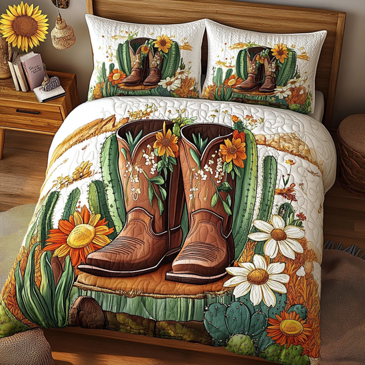 Wild West Escape 3-Piece Quilted Bedding Set NCU0VL1453
