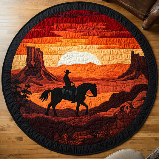 Wild West Quilted Round Mat NCU0DK7138