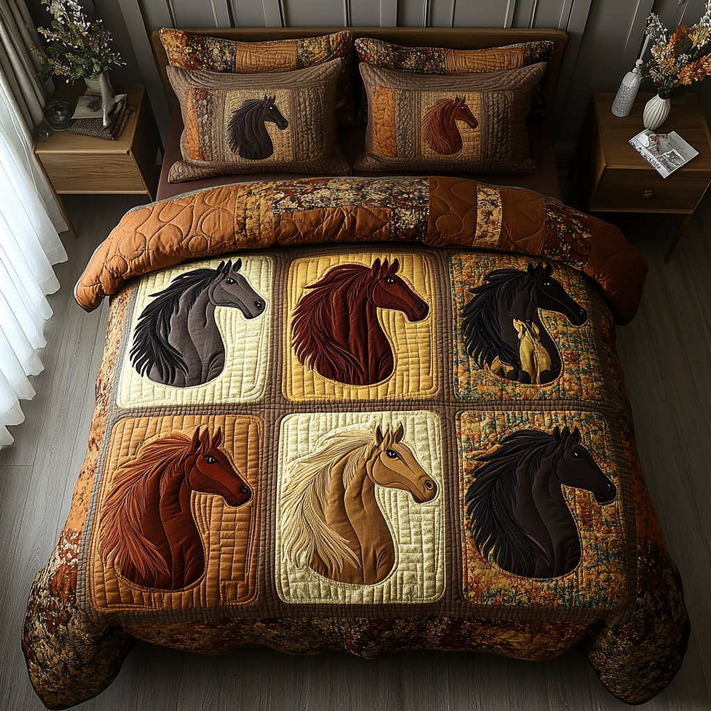 Wild West Spirit 3-Piece Quilted Bedding Set NCU0DK2941