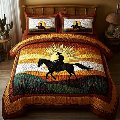 Wild West Trails 3-Piece Quilted Bedding Set NCU0DK5134