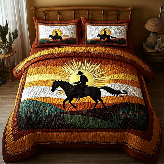 Wild West Trails 3-Piece Quilted Bedding Set NCU0DK5134