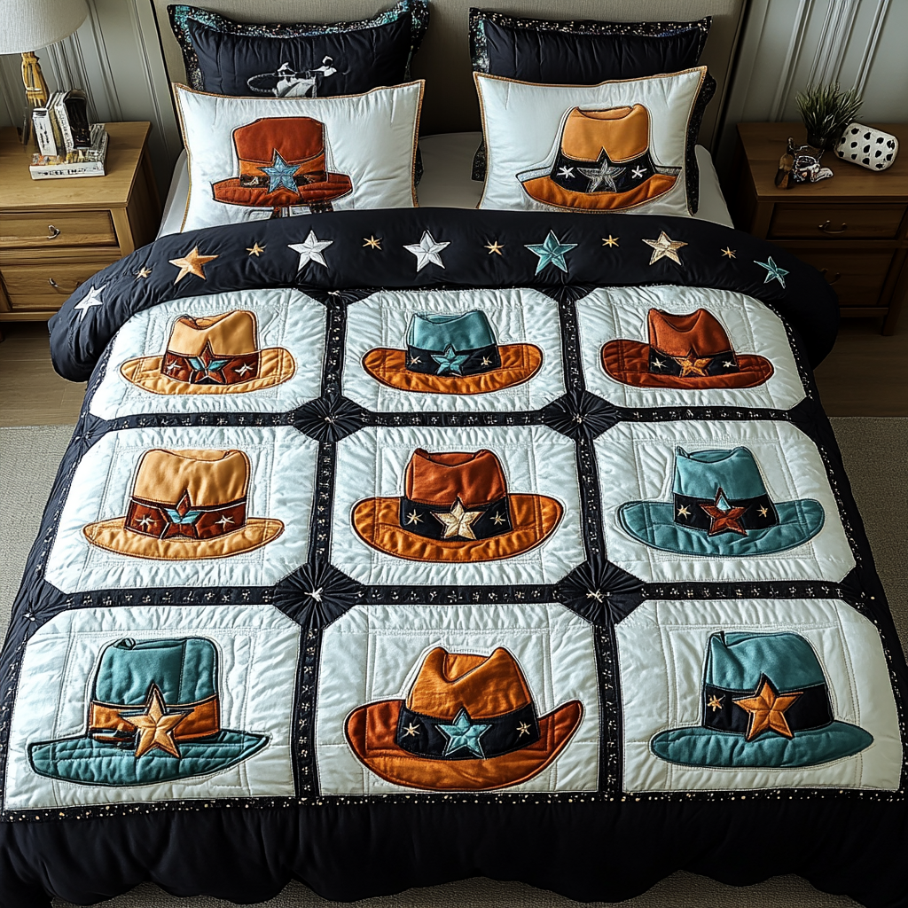 Wild West Wonders 3-Piece Quilted Bedding Set NCU0DK2412